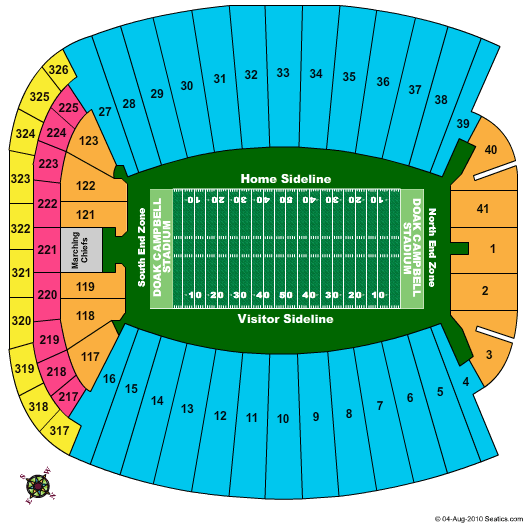 Doak Campbell Stadium Seating Map